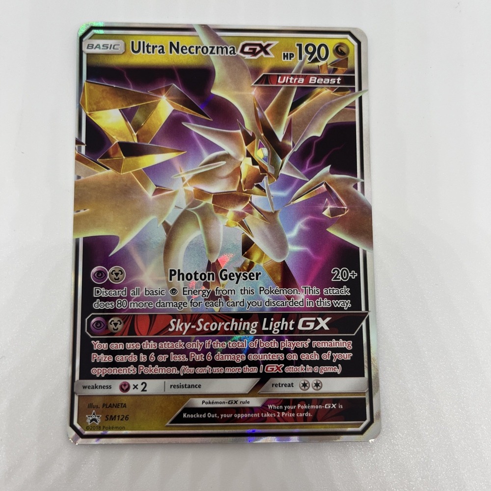 Ultra Necrozma GX Pokemon Sun & Moon Black Star Promo #SM126 LP+/NM